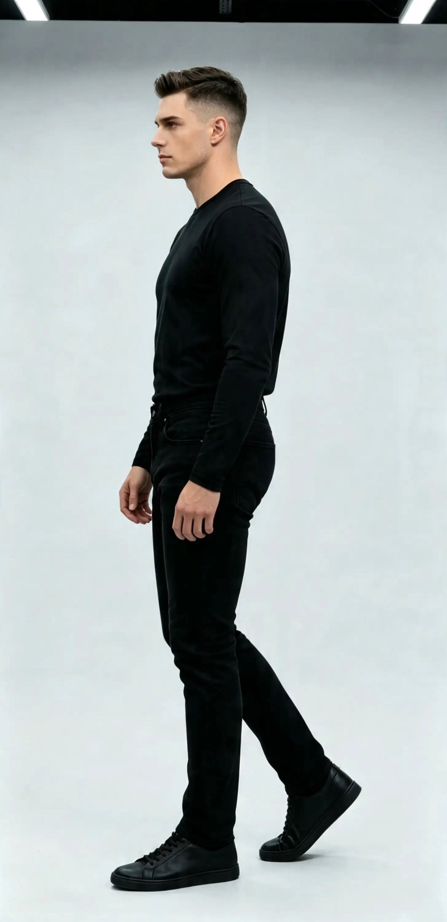Men's solid black Jeans