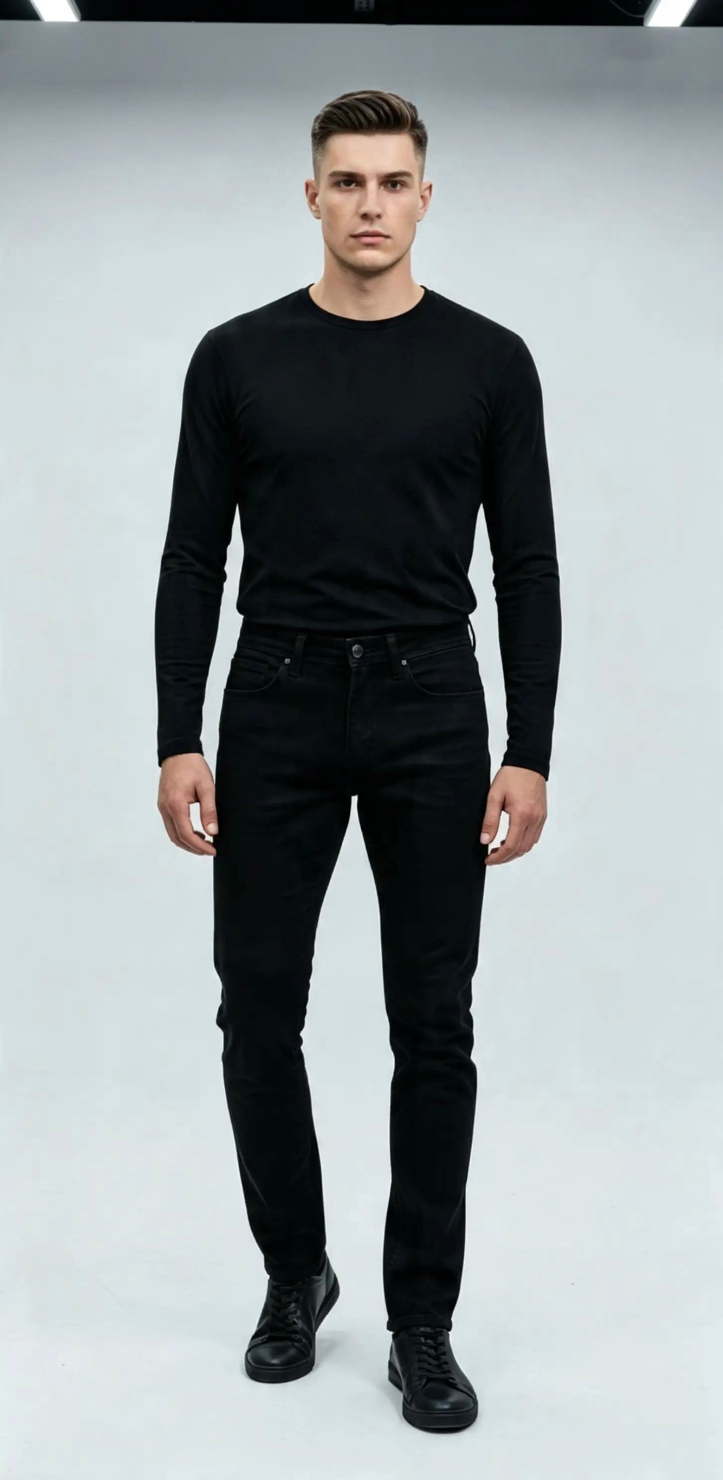 Men's solid black Jeans