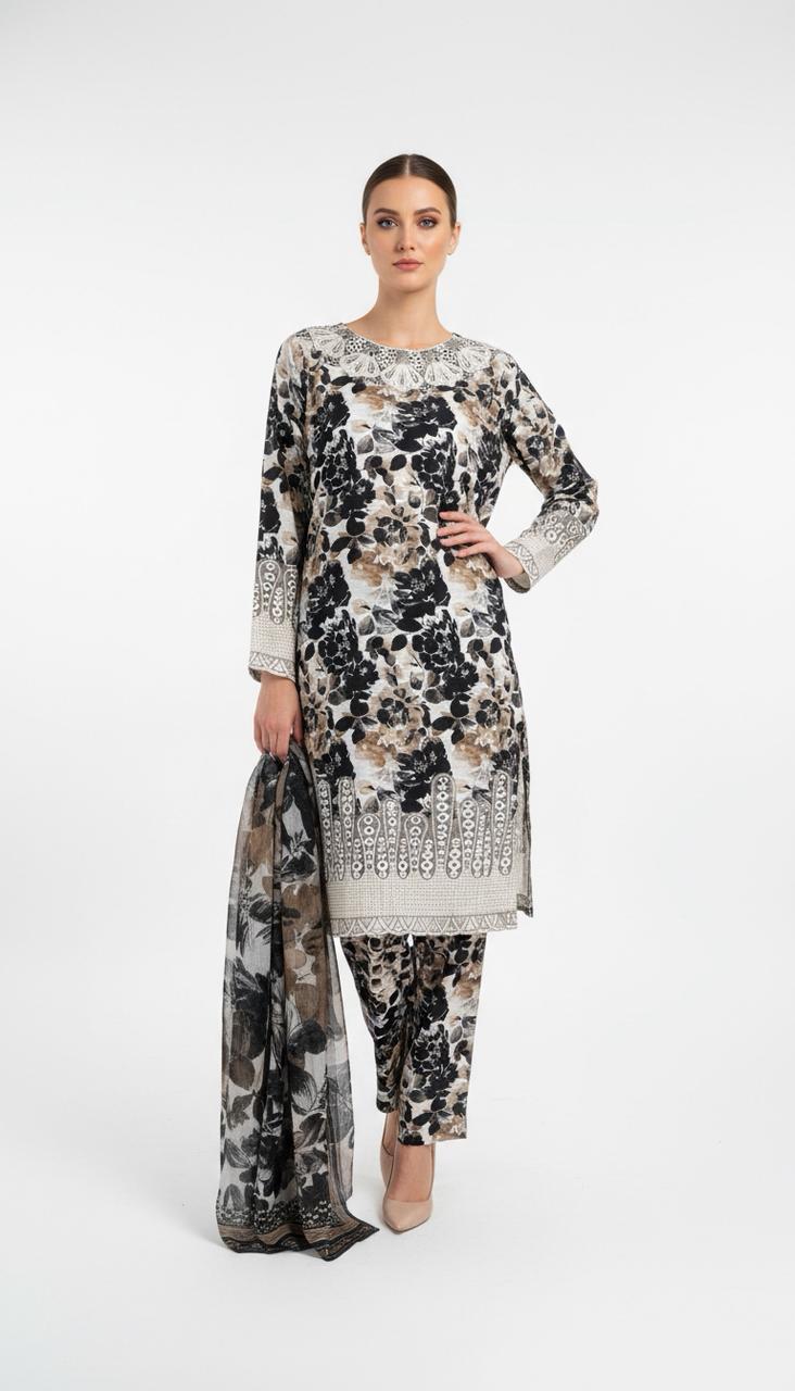Elegant Lace Detail Suit