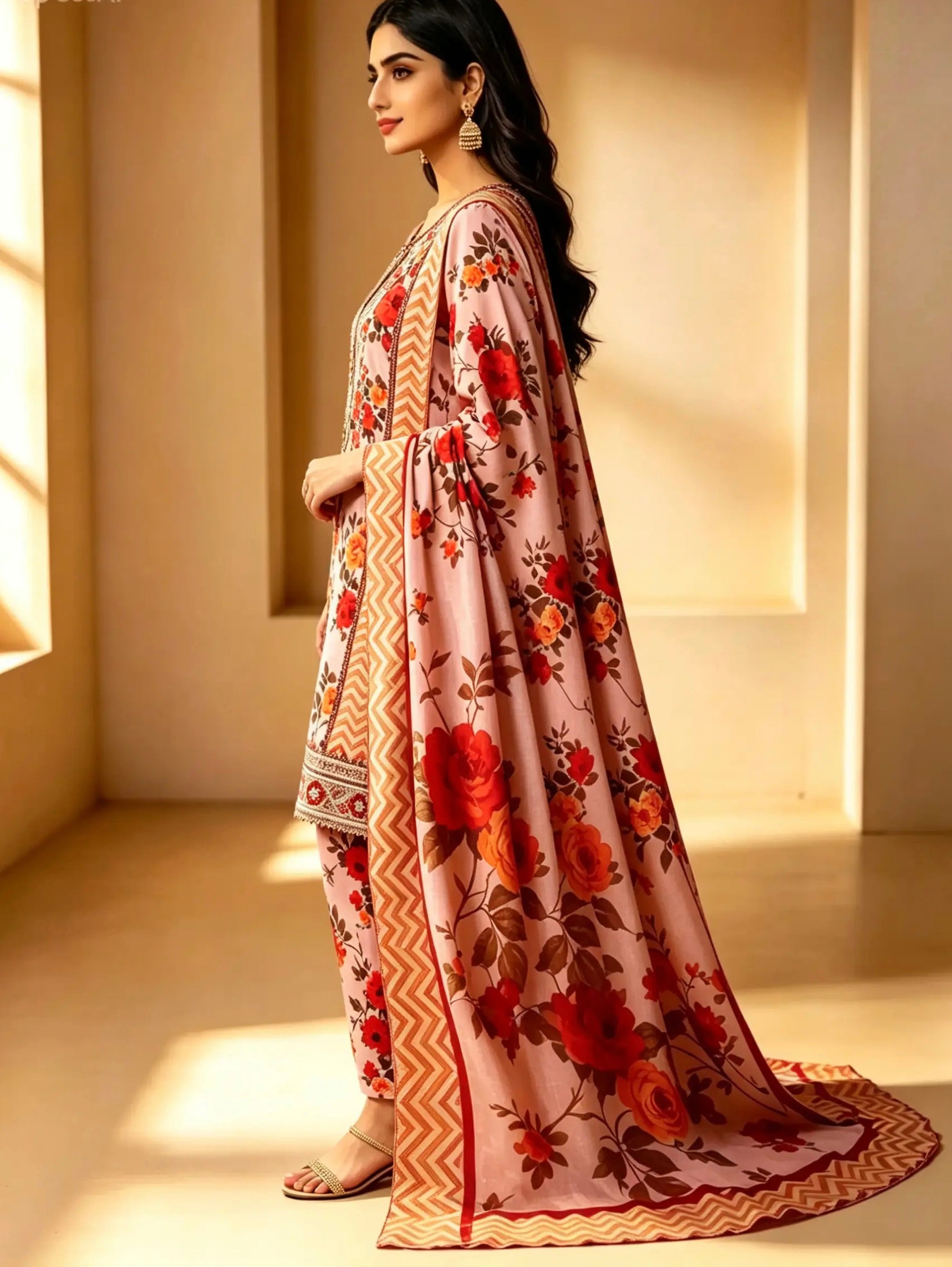 Formal Embroidered 3-peice Suit