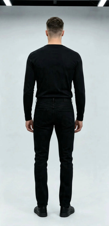 Men's solid black Jeans