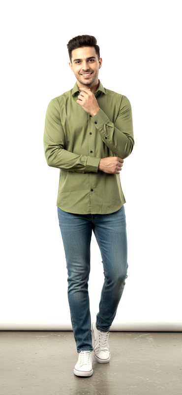 Men's Executive Sky Blue Dress Shirt - Slim Fit | Professional Pakistan
