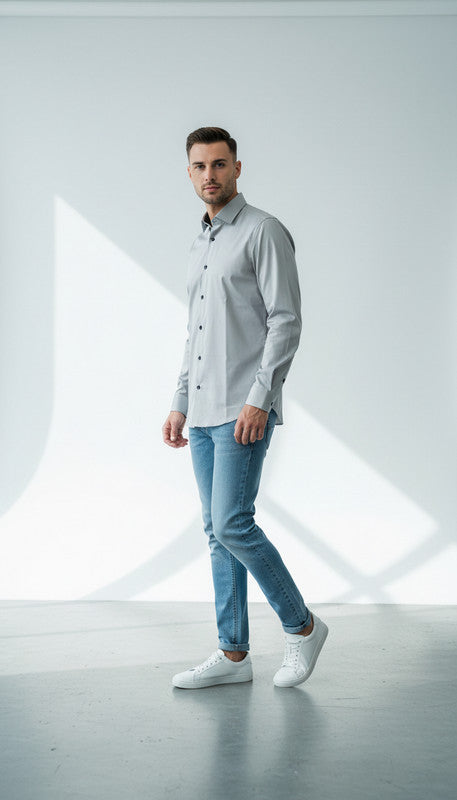 Men's Royal Navy Blue Formal Shirt - Easy Iron | Karachi Corporate Style