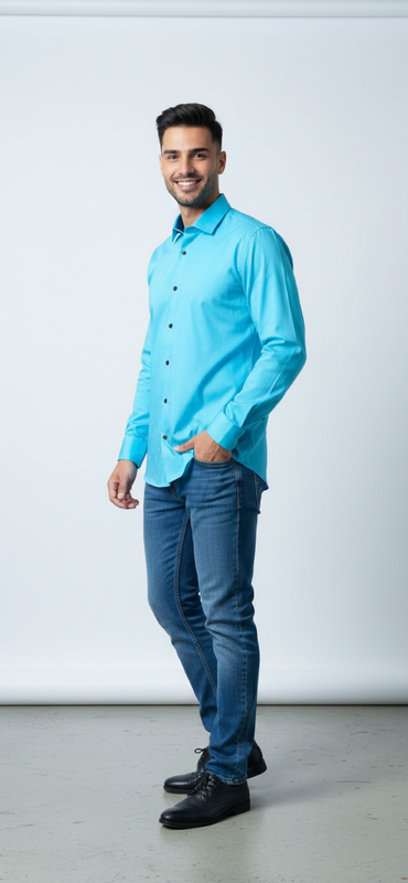 Men's Charcoal Grey Office Shirt - Soft Finish | Modern Professional