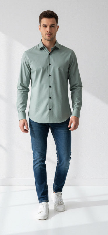 Men's Textured Lavender Formal Shirt - Premium Stitch | Karachi Fashion