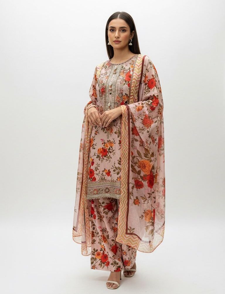 Refined Embroidered Suit