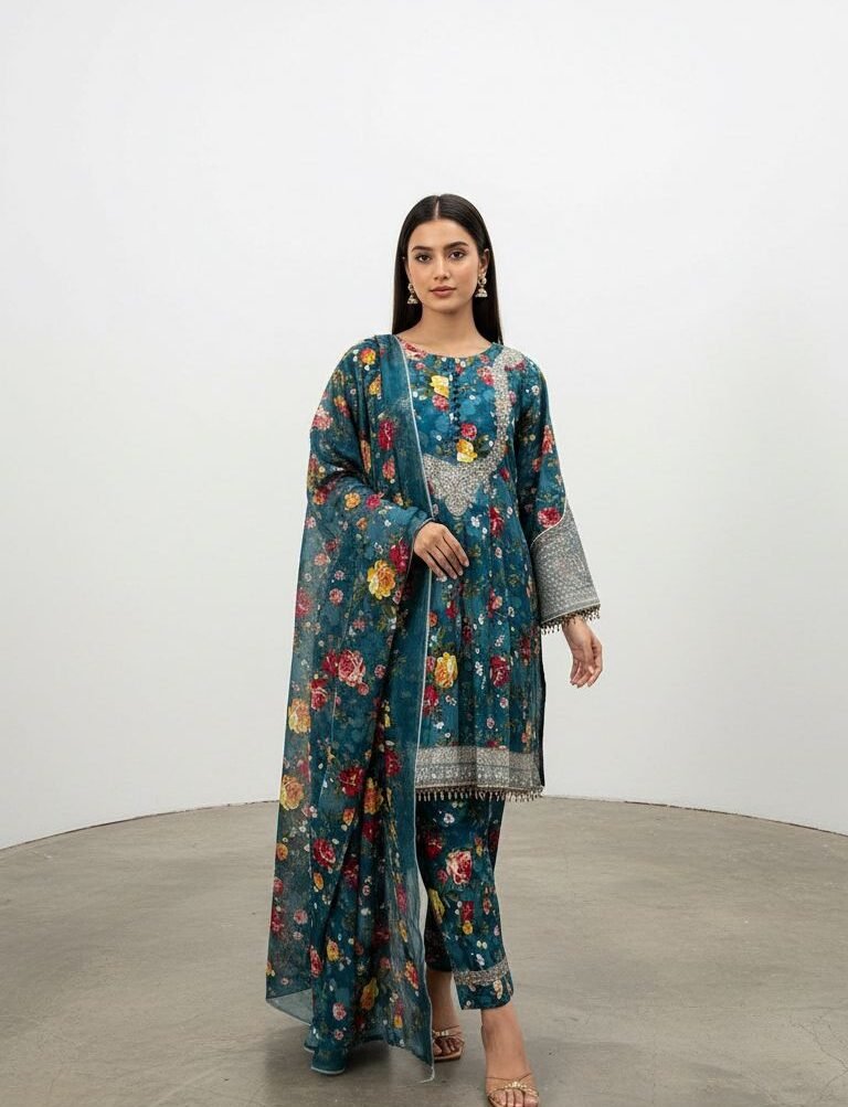 Traditional Grace Embroidered Suit