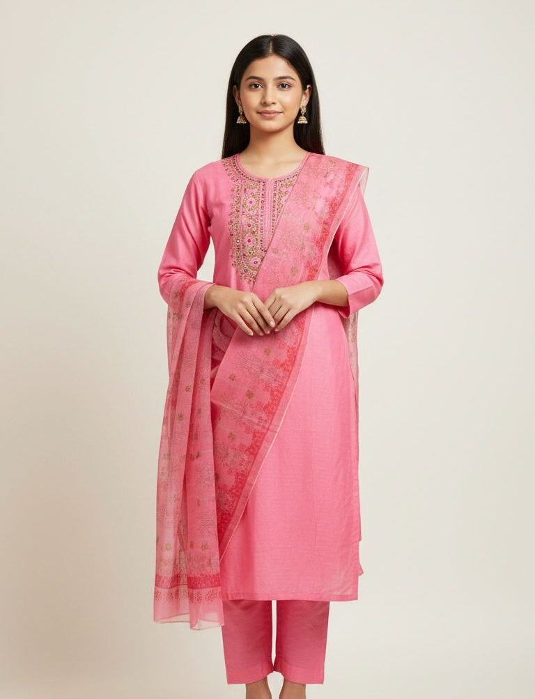 Festive Elegance Embroidered Suit