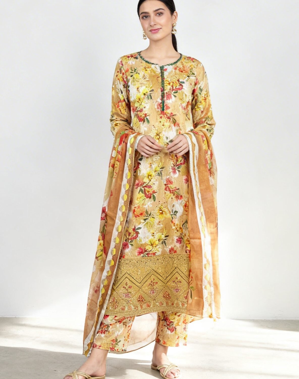 Doriya Lawn Front Patch Work Co-Ord Set